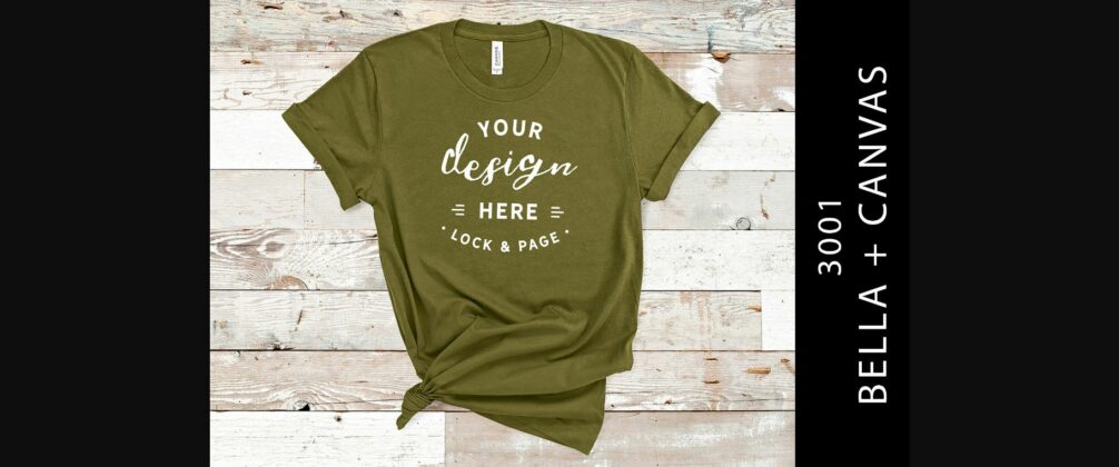 Olive Bella Canvas 3001 T Shirt Mockup Poster 1