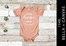 Peach Triblend Bella Canvas 134B Mockup Poster 1