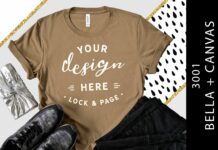 Pebble Brown Bella Canvas 3001 Mockup Poster 1