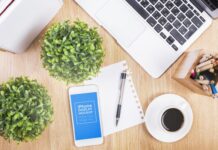 Phone / Smartphone Workspace Mockups Poster 1