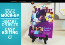Photorealistic Book Cover Mock-Up Poster 1