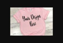 Pink Unisex T-Shirt Mockup Photo Poster 1