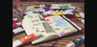 Pocket Notebook Acrylic Paint Tubs Poster 1