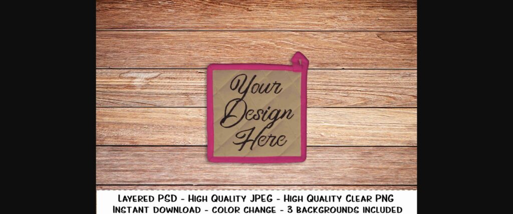 Pot Holder Editable Photo Realistic Product Mockup Poster 4