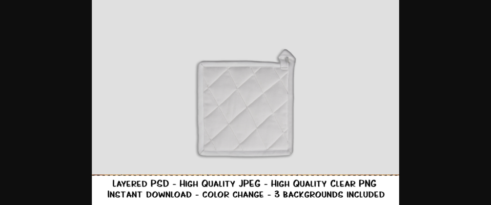 Pot Holder Editable Photo Realistic Product Mockup Poster 6