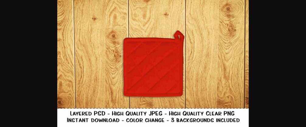 Pot Holder Editable Photo Realistic Product Mockup Poster 5