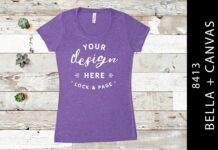 Purple Triblend Bella Canvas 8413 Mockup Poster 1