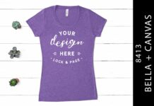 Purple Triblend Bella Canvas 8413 Mockup Poster 1