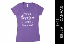 Purple Triblend Bella Canvas 8413 Mockup Poster 1
