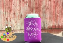 Raspberry Can Cooler Mockup Poster 1