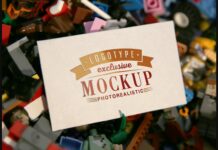 Realistic Mock-ups on Vintage Background Poster 1