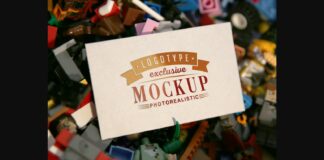 Realistic Mock-ups on Vintage Background Poster 1