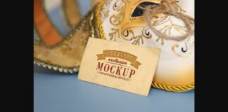 Realistic Mock-ups on Vintage Background Poster 1