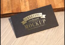 Realistic Mock-ups on Vintage Background Poster 1