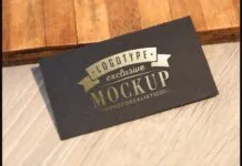 Realistic Mock-ups on Vintage Background Poster 1