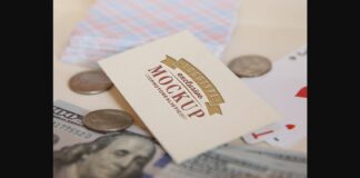Realistic Mock-ups on Vintage Background Poster 1