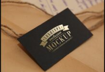 Realistic Mock-ups on Vintage Background Poster 1