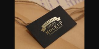 Realistic Mock-ups on Vintage Background Poster 1