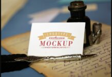 Realistic Mock-ups on Vintage Background Poster 1