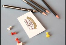 Realistic Mock-ups on Vintage Background Poster 1