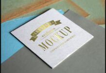 Realistic Mock-ups on Vintage Backgroun Poster 1