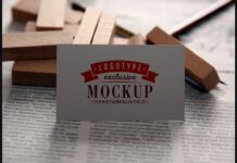 Realistic Mock-ups on Vintage Backgroun Poster 1