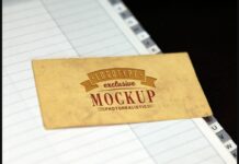 Realistic Mock-ups on Vintage Backgroun Poster 1
