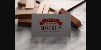 Realistic Mock-ups on Vintage Backgroun Poster 1