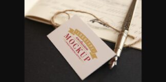 Realistic Mock-ups on Vintage Background Poster 1