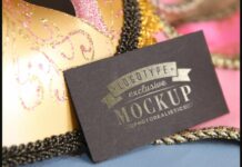 Realistic Mock-ups on Vintage Background Poster 1