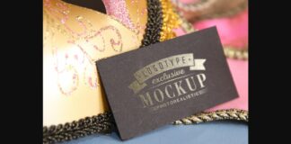 Realistic Mock-ups on Vintage Background Poster 1