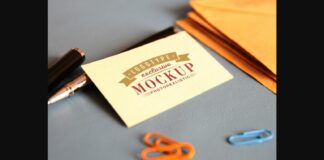 Realistic Mock-ups on Vintage Background Poster 1