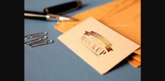 Realistic Mock-ups on Vintage Background Poster 1