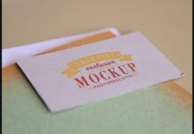 Realistic Mock-ups on Vintage Background Poster 1