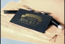 Realistic Mock-ups on Vintage Background Realistic Mock-ups on Vintage Background Poster 1