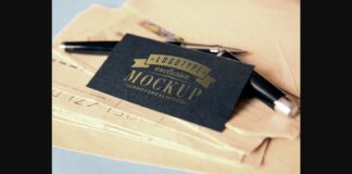 Realistic Mock-ups on Vintage Background Poster 1