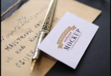 Realistic Mock-ups on Vintage Background Poster 1