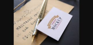 Realistic Mock-ups on Vintage Background Poster 1