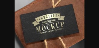 Realistic Mock-ups on Vintage Background Poster 1