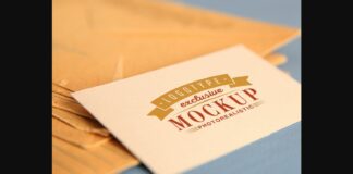 Realistic Mock-ups on Vintage Background Poster 1
