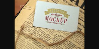 Realistic Mock-ups on Vintage Background Poster 1