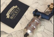 Realistic Mock-ups on Vintage Background Poster 1