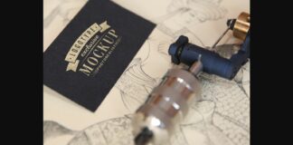 Realistic Mock-ups on Vintage Background Poster 1