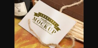 Realistic Mock-ups on Vintage Background Poster 1