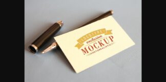 Realistic Mock-ups on Vintage Background Poster 1