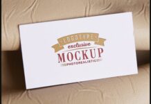 Realistic Mock-ups on Vintage Background Poster 1