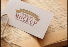 Realistic Mock-ups on Vintage Background Poster 1