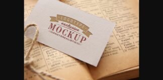 Realistic Mock-ups on Vintage Background Poster 1