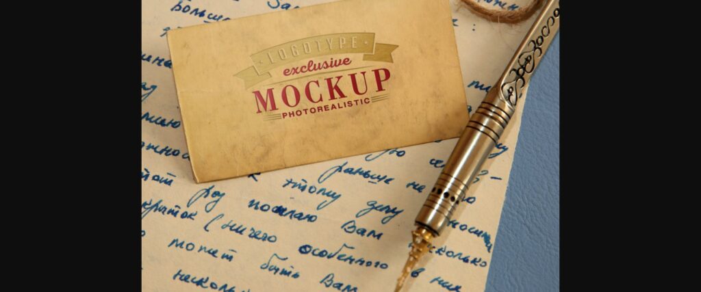 Realistic Mock-ups on Vintage Background Poster 1