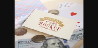 Realistic Mock-ups on Vintage Background Poster 1